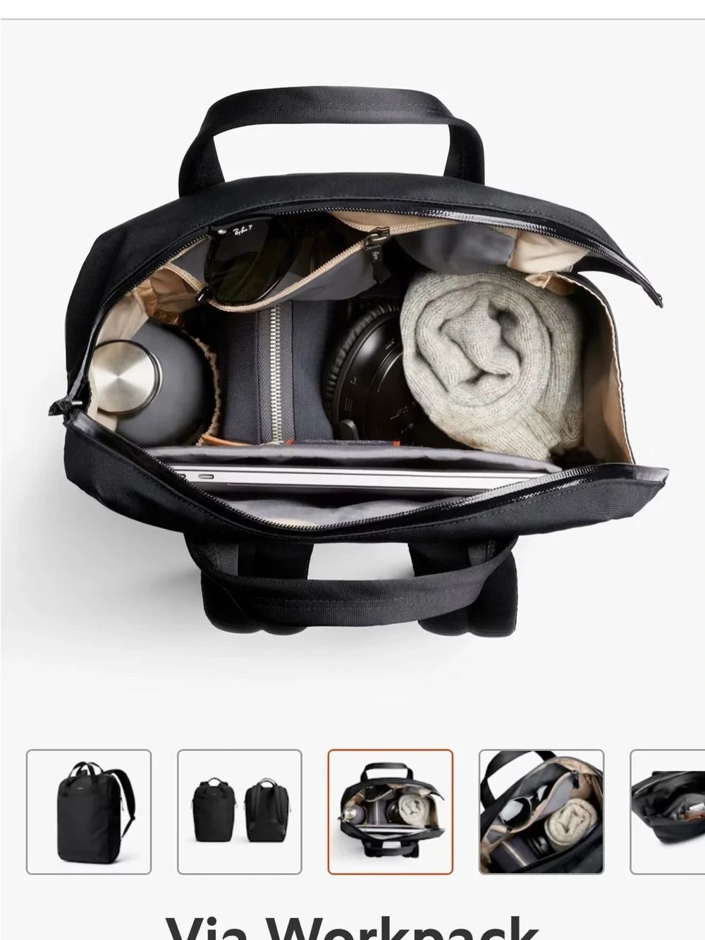 Bellroy Black Via Backpack